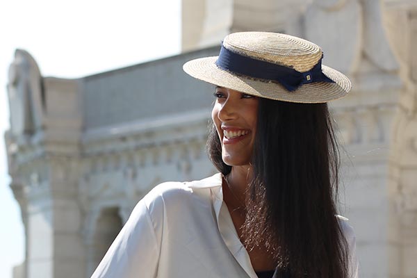 Ladies boater hat deals