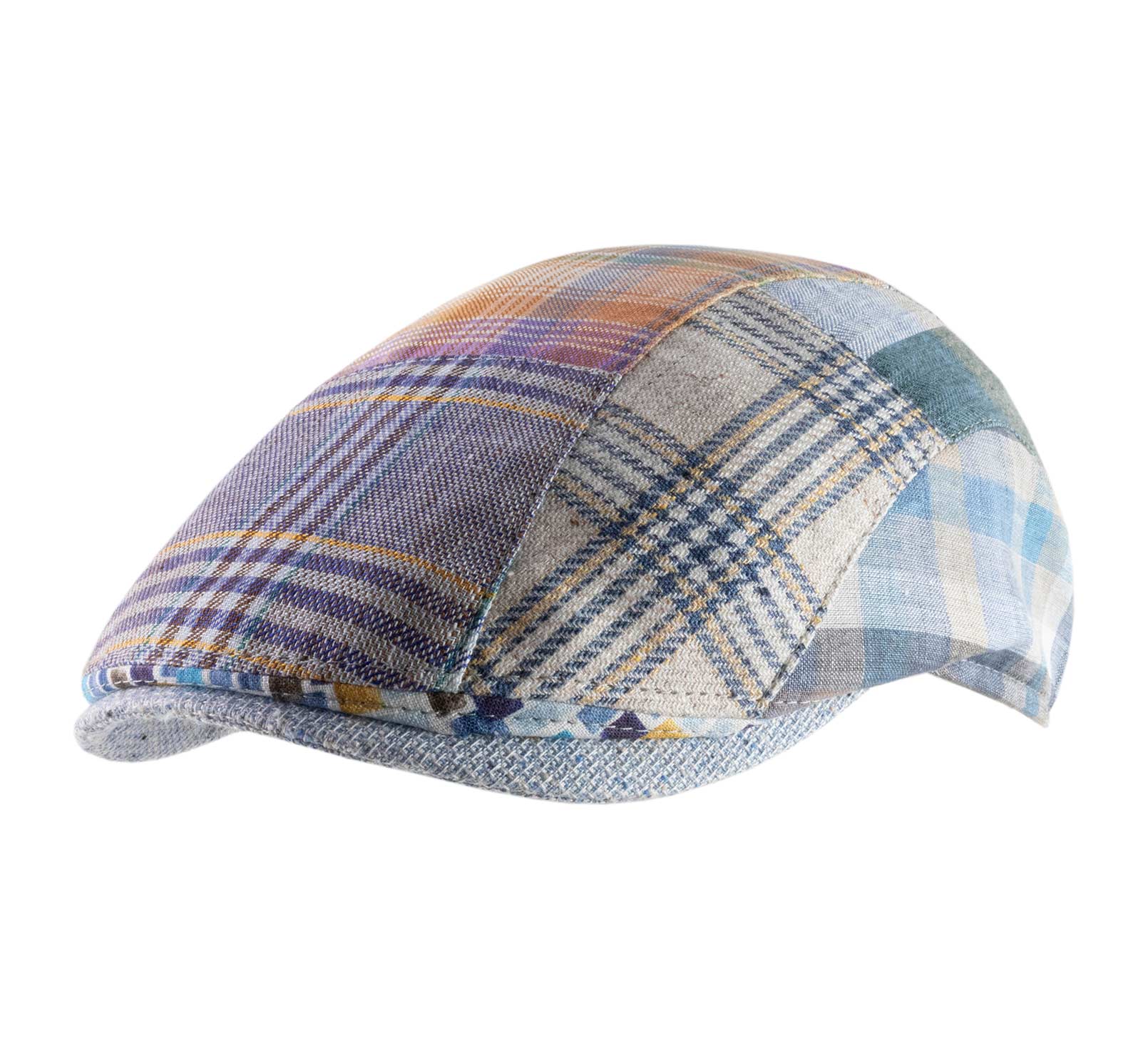 Jackson 100 % Linen Patchwork Flat Cap GÖTTMANN