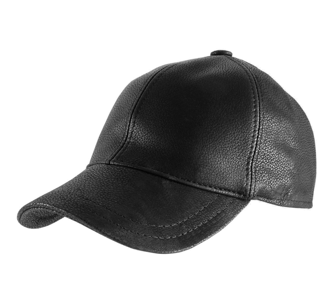 LEATHER CAP - Black