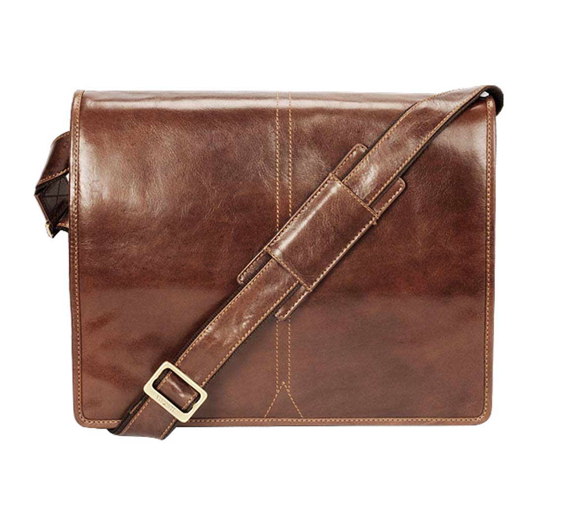Visconti VT7 Vintage Tan Genuine Leather Messenger Bag  Handbag Cross-body 