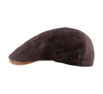 Casquette plate marron patiné Alex