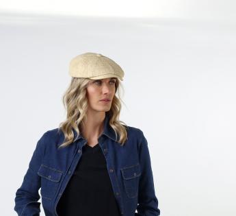 Casquette beret en paille New Toyo