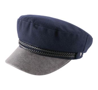 Forbestest Cotton Linen Sailor Captain Caps Retro Breton Beret Cap Flat Top Newsboy Fisherman Hat Unisex 