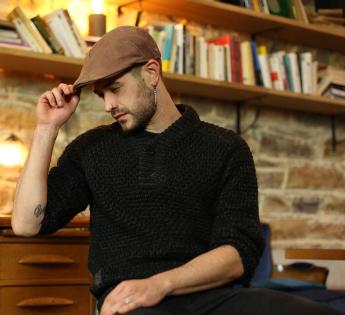 Casquette Vintage en cuir Lotario