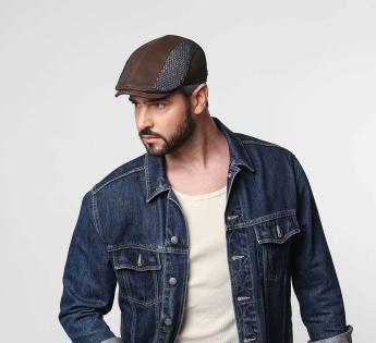 Casquette plate cuir Lucio