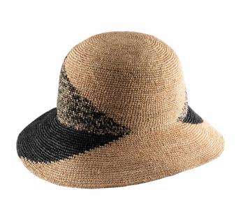 Chapeau femme paille LORENZA RAPHIA CROCHET FINO BI
