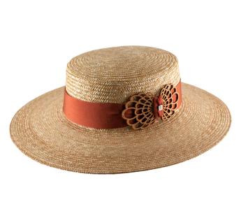 Canotier Luxe Large, Hats Classic Italy 100% natural straw
