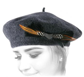 beret femme plume Paname