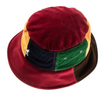 Color Block Corduroy Bucket Hat Big - 60 cm