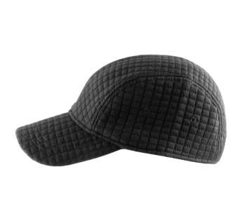 casquette jersey noir Check Quilt 4 Panel