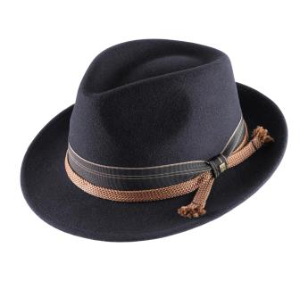 Cappello Fedora Trilby Gangster ILFD Bianco E Nero - Taglia Unica Adulto - Stile Anni '20