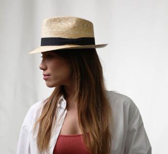 Chapeau de paille personnalisable My Straw Fino Fedora 