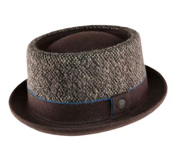 DASMARCA Wool Felt Winter Stingy Brim Porkpie Hat 