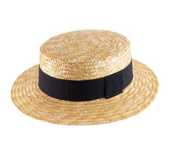 Straw Hat Boater, Natural Straw Canotier Hat, Boater Straw Hat Red