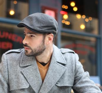 Casquette béret cuir Taranto